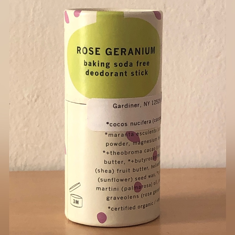 Meow Meow Tweet Rose Geranium Baking Soda Free Deodorant Stick